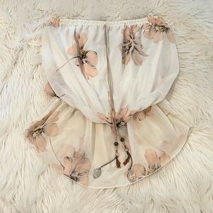 Vivace tube top flower blouse